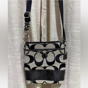 Coach Black and Grey Crossbody Bag